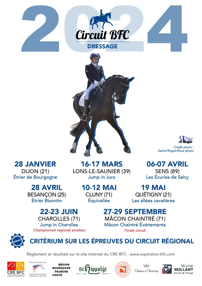 Circuit régional BFC Dressage 2024 Comité Régional d'équitation